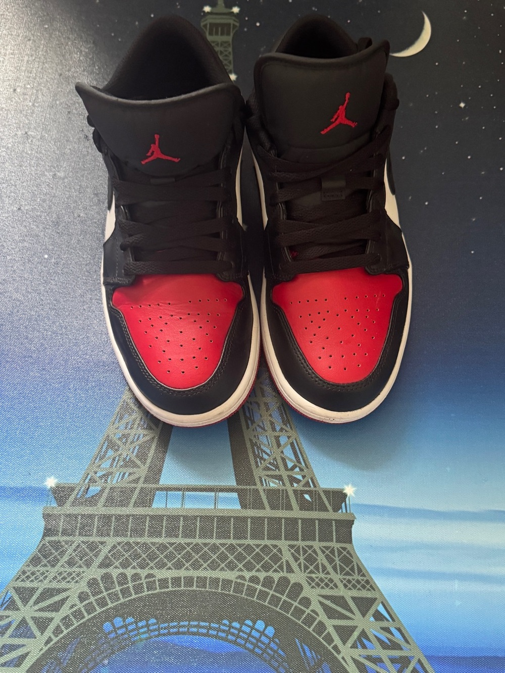 Jordan Men’s Black and Red Low-Top Sneakers
